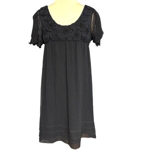 dress ECI black  XS/S silk babydoll Regency Bridgerton babydoll empire waist